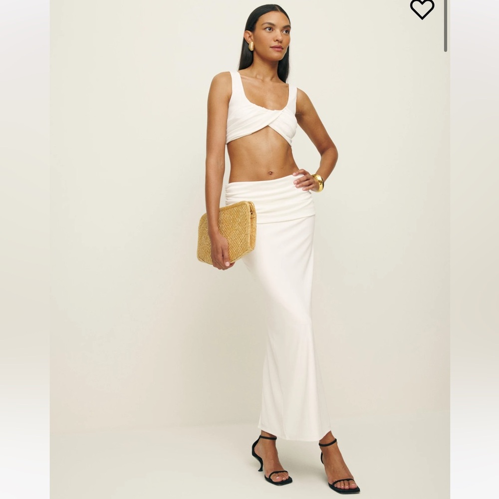 Reformation Eleni Knit Two Piece with added Rosette